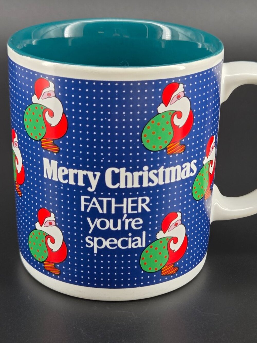 Vintage Contenova Father You’re Special Christmas Coffee Mug Santa Korea